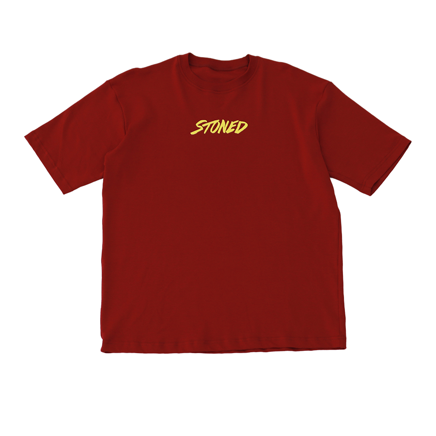 เสื้อยืดลายที่อยู่ สีแดง | Stoned Journey : Address Tee Red