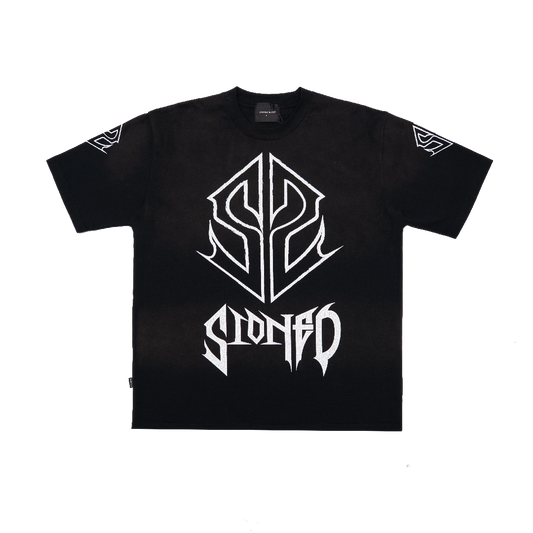 WBB25 : SS Metal Tee Washed Black