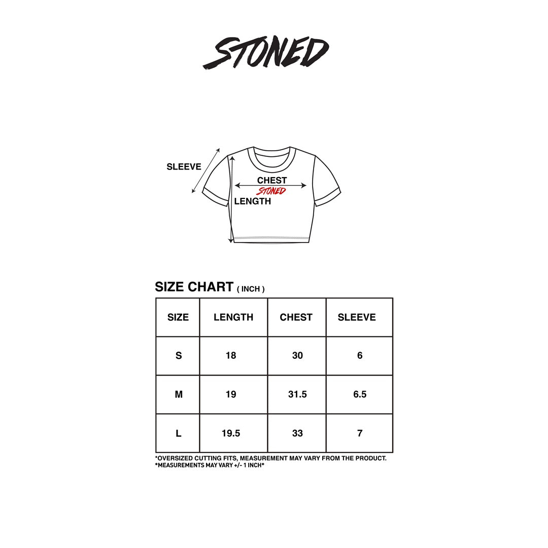 Dark Horse : Cursive Logo Crop Top Black