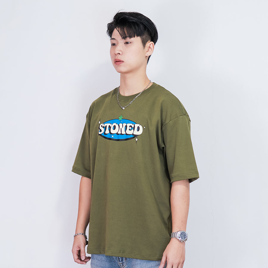 Stoned Future-back : Retrospective Tee Green
