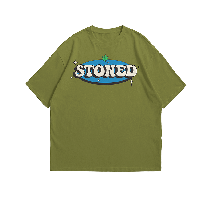 Stoned Future-back : Retrospective Tee Green