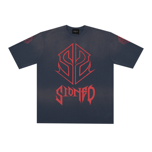 WBB25 : SS Metal Tee Washed Navy