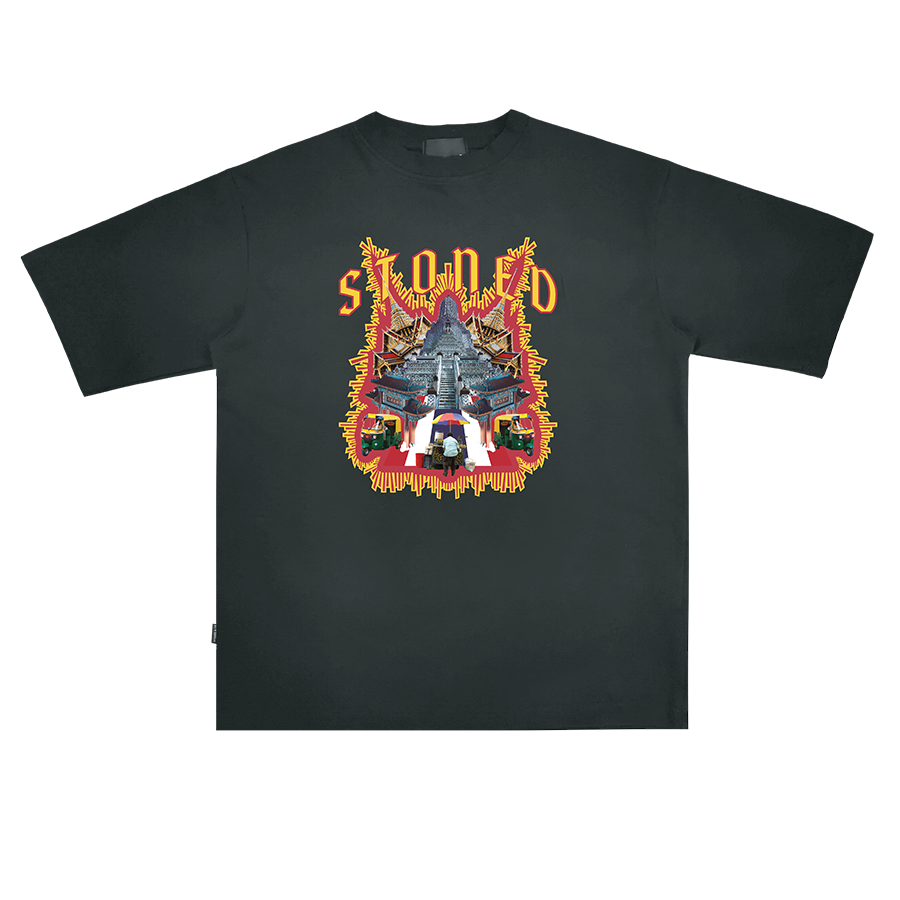 Stoned Journey : Statue Tee Black – stonedandcothailand