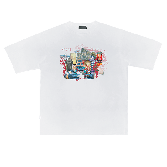 Stoned Journey : Statue Tee White