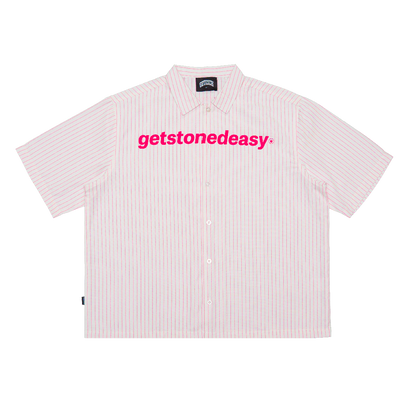 Stoned x GRE : Stripe Shirt White Pink