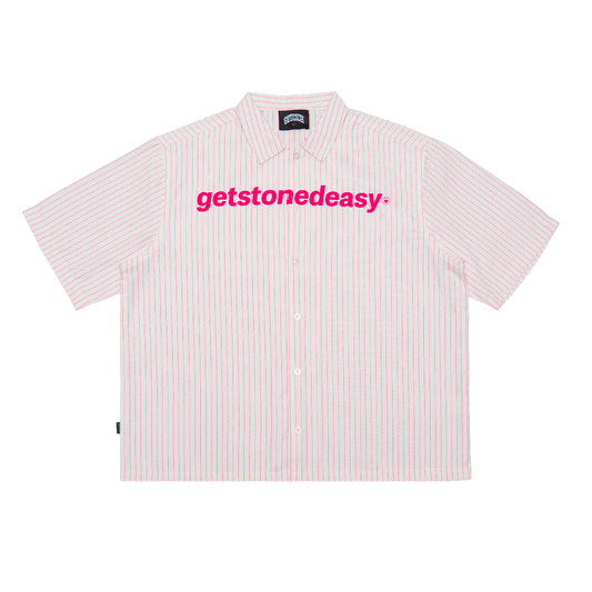 Stoned x GRE : Stripe Shirt White Pink