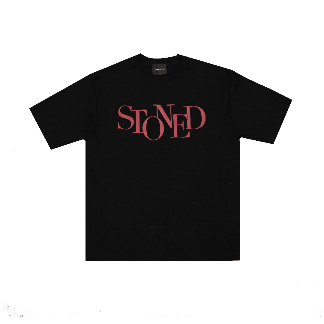 เสื้อยืดโลโก้แบบสำเร็จ สีดำ | Stoned : Finished Logo Tee Black