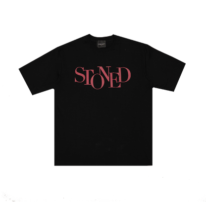 เสื้อยืดโลโก้แบบสำเร็จ สีดำ | Stoned : Finished Logo Tee Black