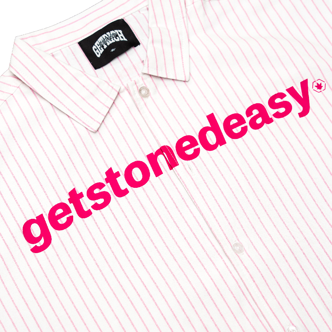 Stoned x GRE : Stripe Shirt White Pink