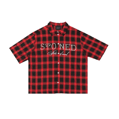 เสื้อแขนยาวมุก | Blessed26 : Pearl Flannel Red