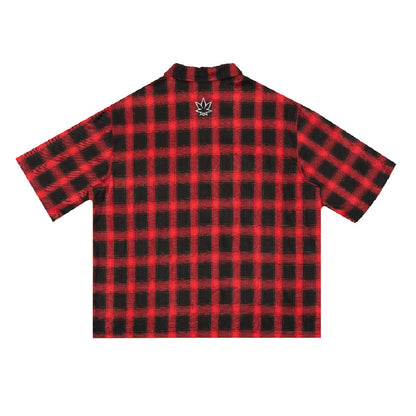เสื้อแขนยาวมุก | Blessed26 : Pearl Flannel Red