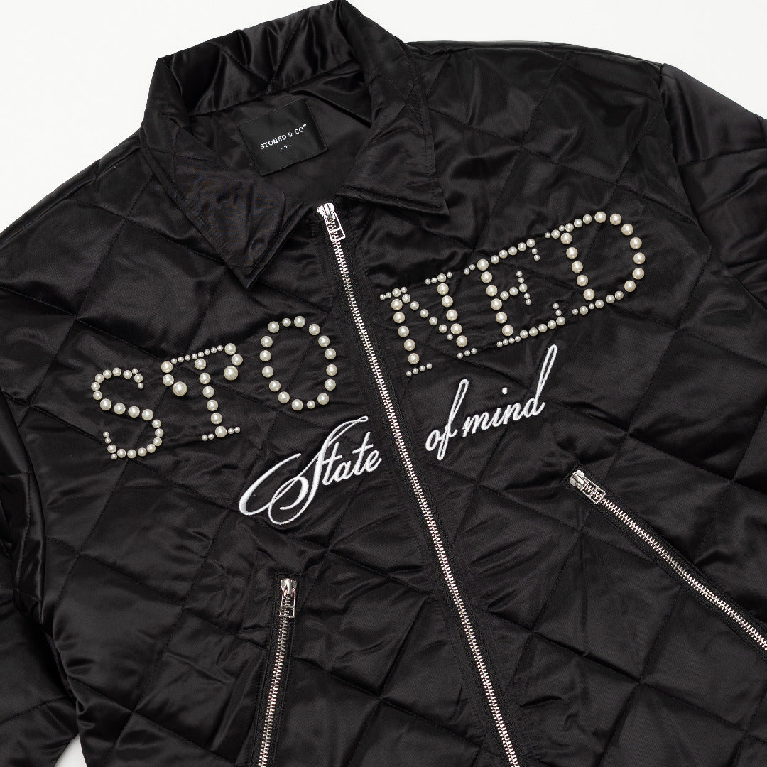 แจ็คเก็ตพัฟ | Blessed26 : Bomber Jacket Black