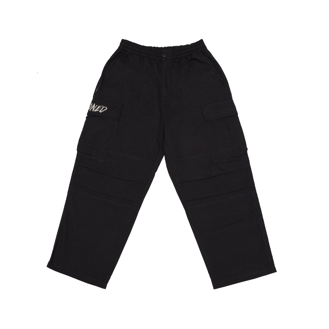 Void : Wide Fit Cargo Pants Black