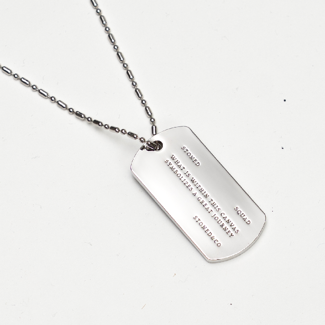 สร้อยคอป้ายทหาร | Stoned : Military Tag Necklace