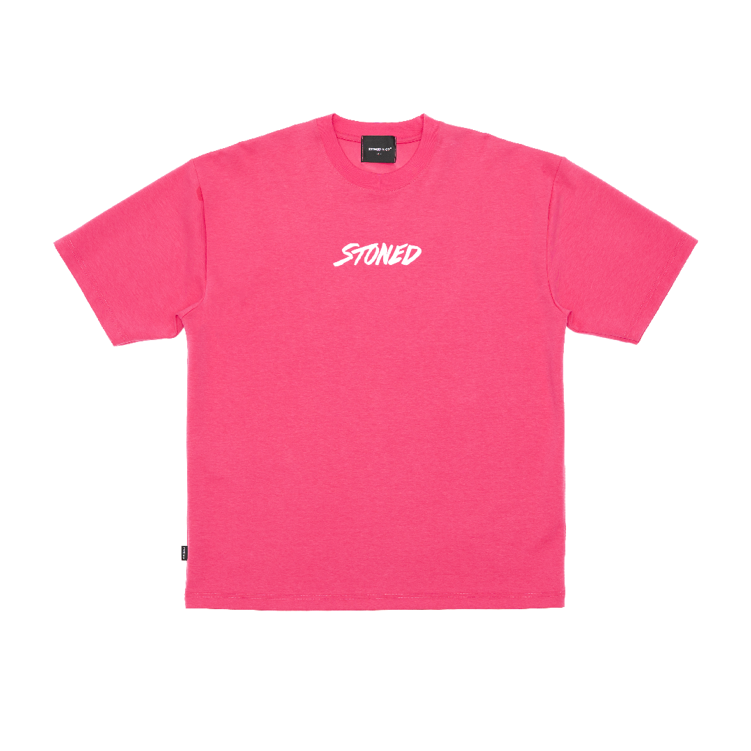 เสื้อยืดลายหกเหลี่ยมเจเนติก สีชมพูสะท้อนแสง | Colours : Genetic Hexagon Tee Neon Pink