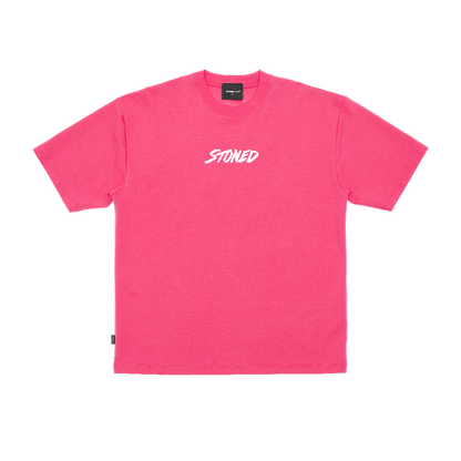 เสื้อยืดลายหกเหลี่ยมเจเนติก สีชมพูสะท้อนแสง | Colours : Genetic Hexagon Tee Neon Pink