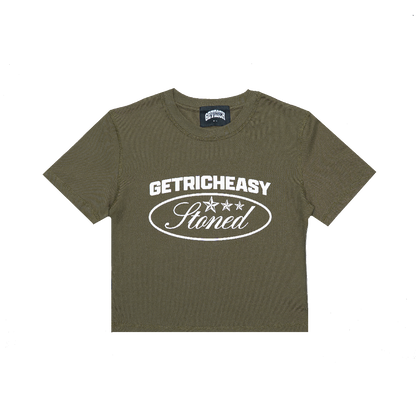 Stoned x GRE : Crop Top Olive