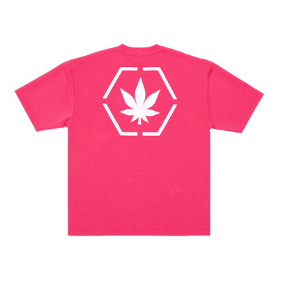 เสื้อยืดลายหกเหลี่ยมเจเนติก สีชมพูสะท้อนแสง | Colours : Genetic Hexagon Tee Neon Pink
