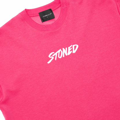 เสื้อยืดลายหกเหลี่ยมเจเนติก สีชมพูสะท้อนแสง | Colours : Genetic Hexagon Tee Neon Pink