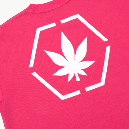 เสื้อยืดลายหกเหลี่ยมเจเนติก สีชมพูสะท้อนแสง | Colours : Genetic Hexagon Tee Neon Pink