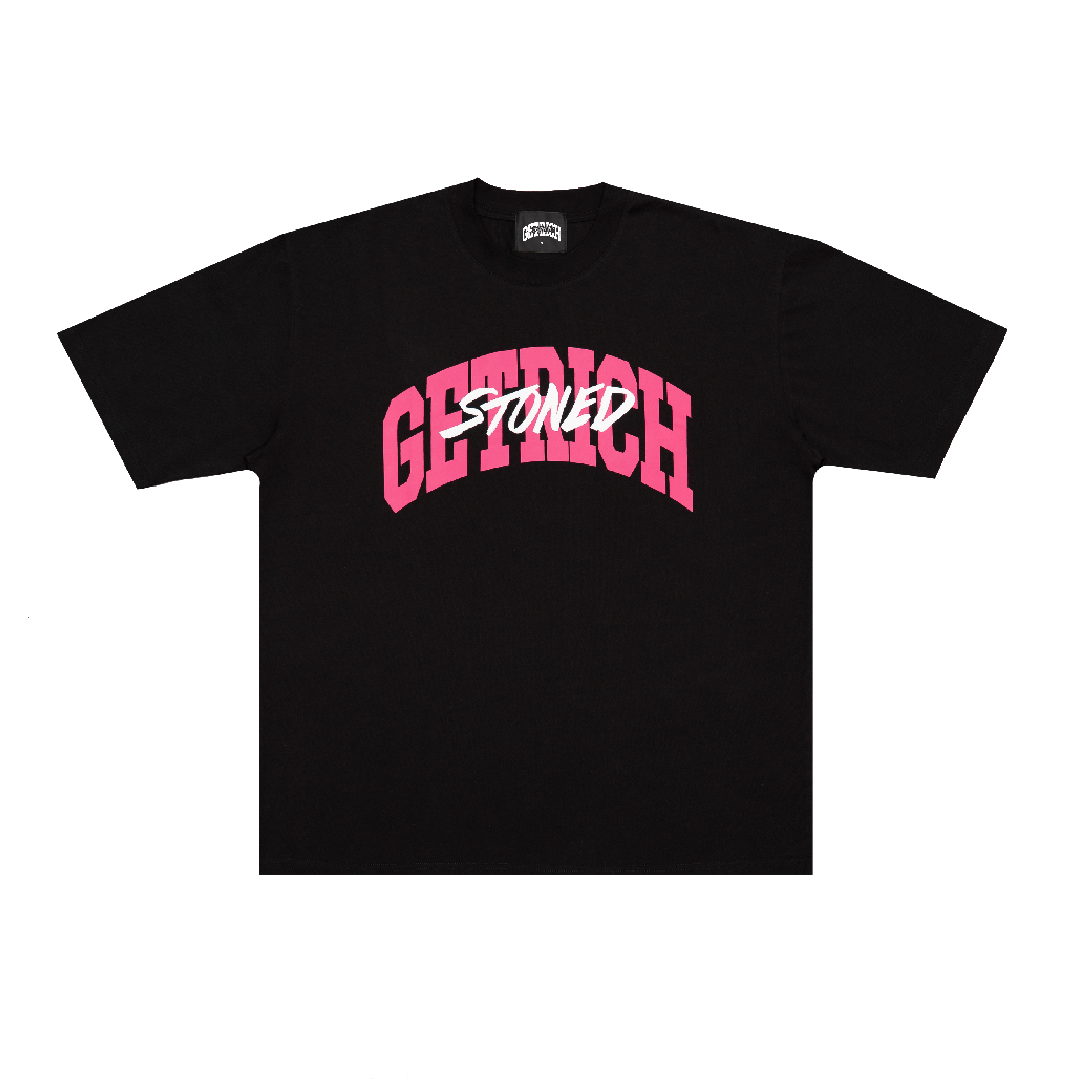 Stoned x GRE : Varsity Logo Tee Black