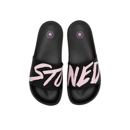 Stoned : Logo Sandal Black Pink