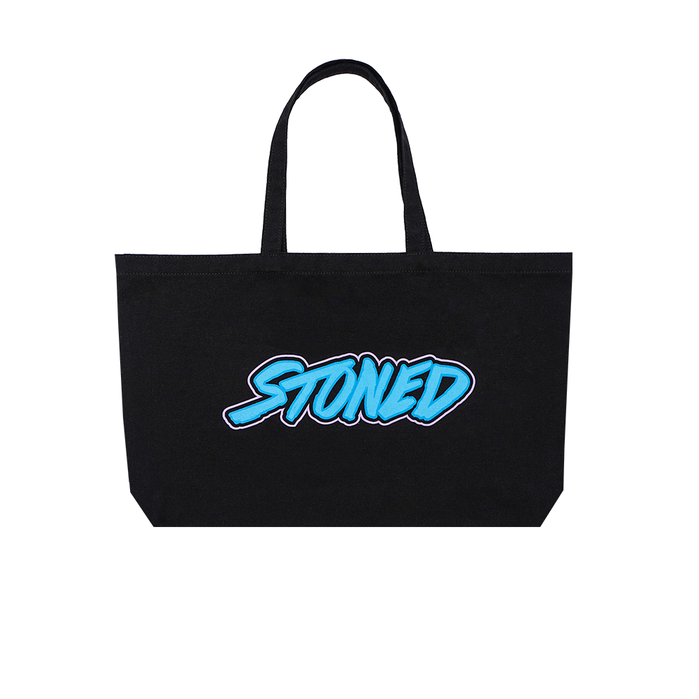 Stoned & Co Happy Bones Grocery Bag Black