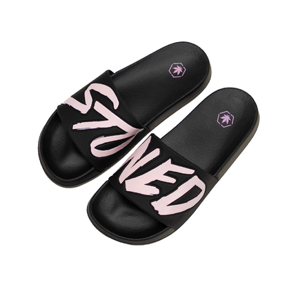 Stoned : Logo Sandal Black Pink