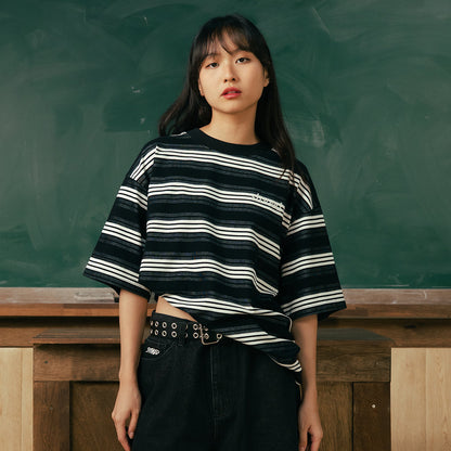 Originals V2 : Black Grey Stripe Tee