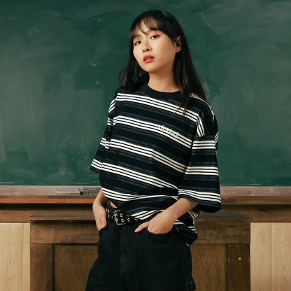 Originals V2 : Black Grey Stripe Tee