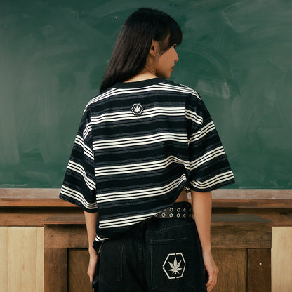 Originals V2 : Black Grey Stripe Tee