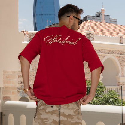 มุกเล่นหาง | Blessed26 : Cursive Pearl Logo Tee Red