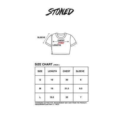 Dark Horse : Cursive Logo Crop Top Black