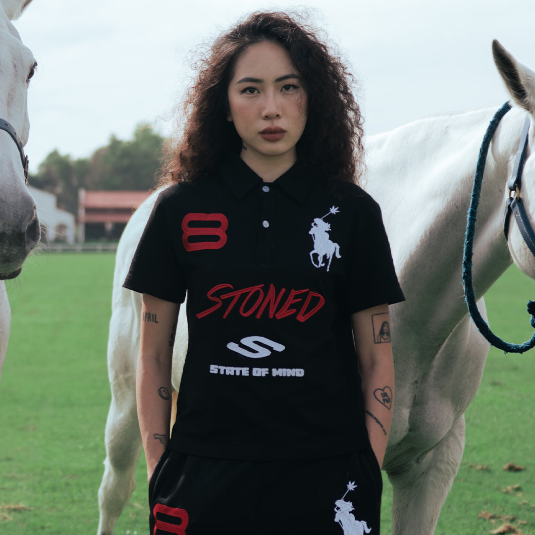 Dark horse : Eight Women Polo Shirt Black