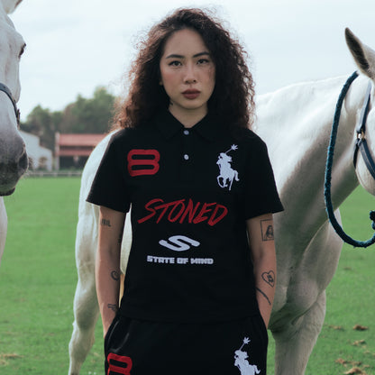 Dark horse : Eight Women Polo Shirt Black