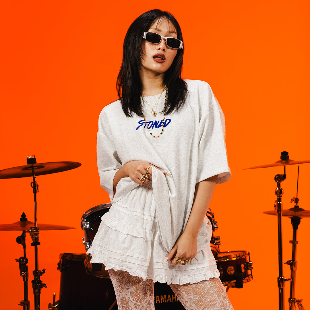 Milestoned : Hexagon Tee Grey