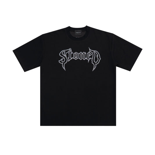 เสื้อยืด Conspiracy ประดับ Rhinestone สีดำ | ATC : Conspiracy Rhinestone Tee Black