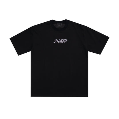 เสื้อยืด Genetic Hexagon ประดับ Rhinestone สีดำ | ATC : Genetic Hexagon Rhinestone Tee Black