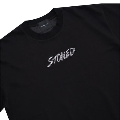 เสื้อยืด Genetic Hexagon ประดับ Rhinestone สีดำ | ATC : Genetic Hexagon Rhinestone Tee Black