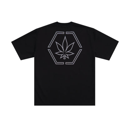 เสื้อยืด Genetic Hexagon ประดับ Rhinestone สีดำ | ATC : Genetic Hexagon Rhinestone Tee Black