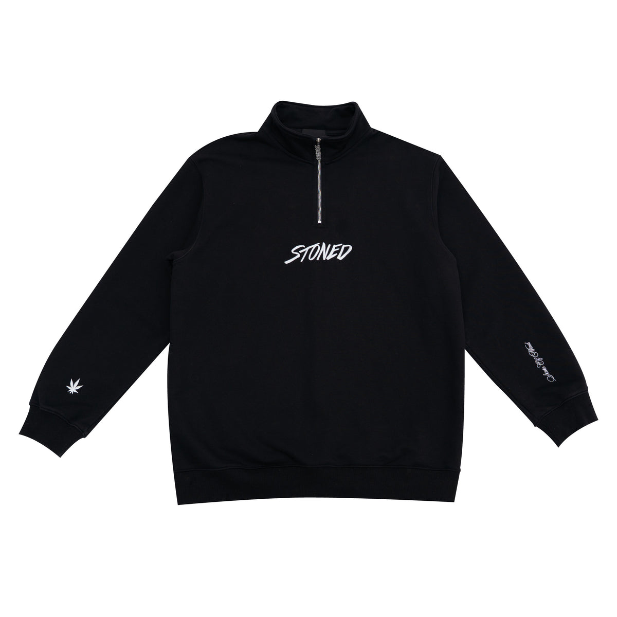 เสื้อสเวตเชิ้ต Half Zipper สีดำ | ATC : Half  Zipper Sweatshirt Black