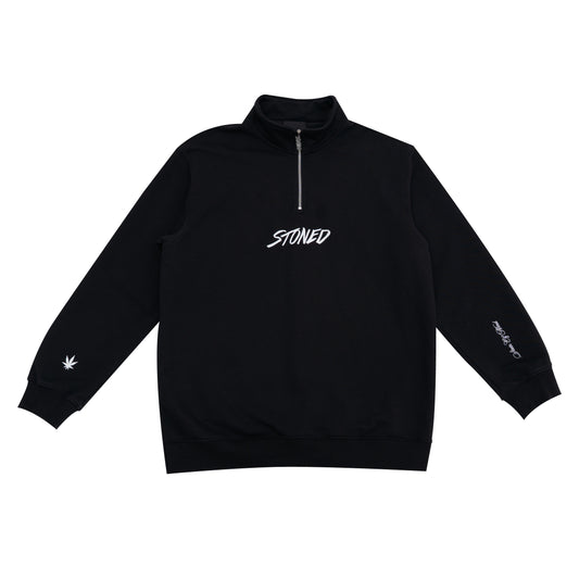 เสื้อสเวตเชิ้ต Half Zipper สีดำ | ATC : Half  Zipper Sweatshirt Black