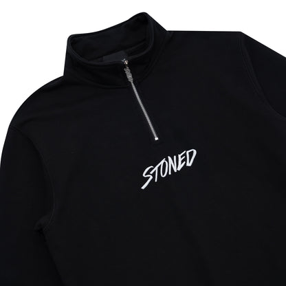 เสื้อสเวตเชิ้ต Half Zipper สีดำ | ATC : Half  Zipper Sweatshirt Black