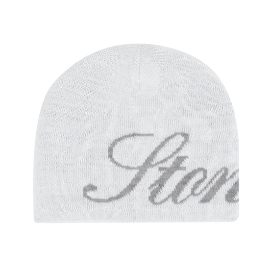 หมวกบีนนี่ Cursive สีขาว | ATC : Cursive Beanie White