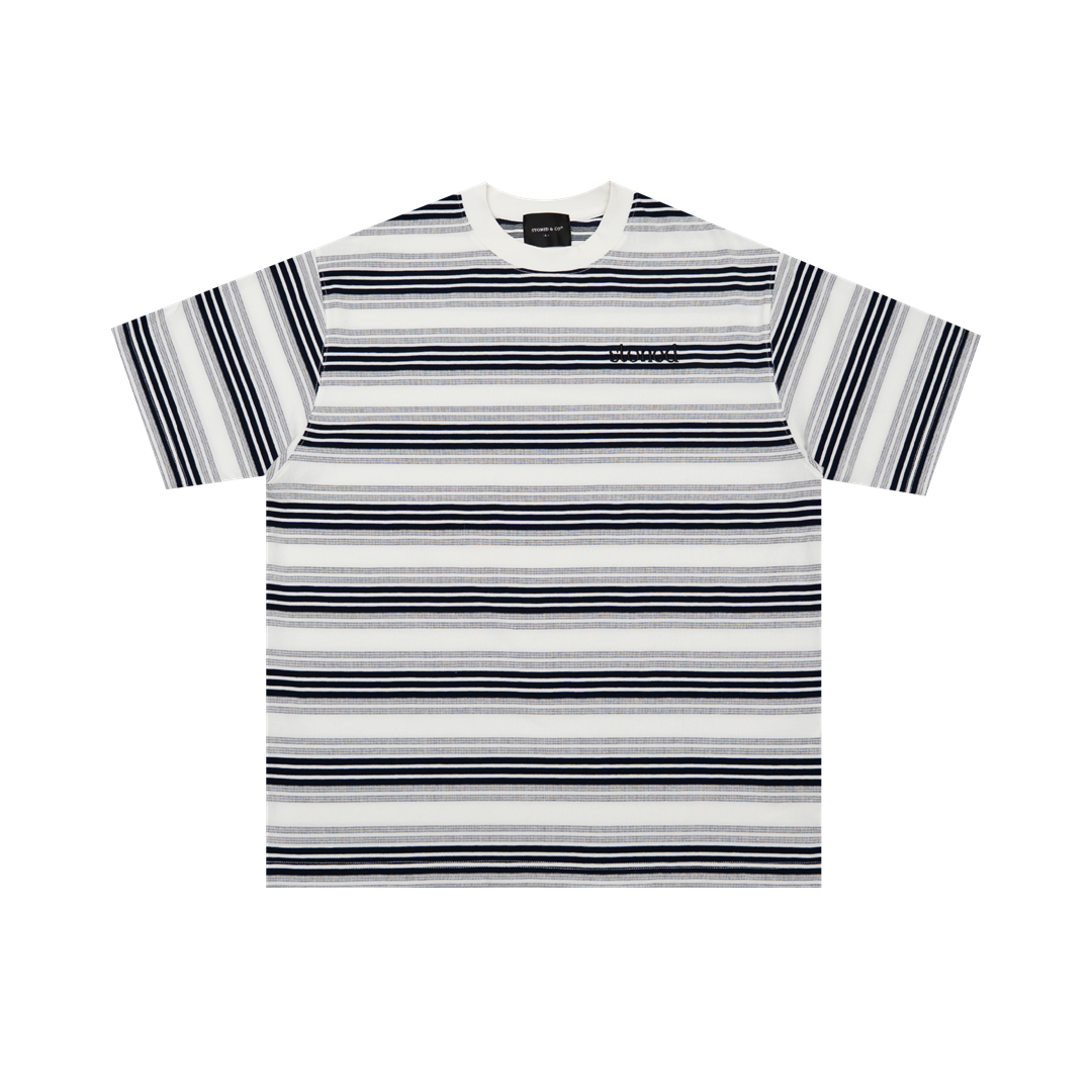Originals V2 : White Grey Stripe Tee