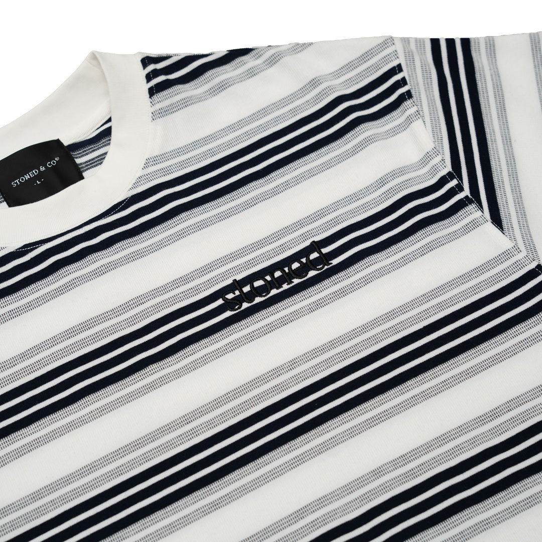 Originals V2 : White Grey Stripe Tee