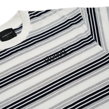 Originals V2 : White Grey Stripe Tee