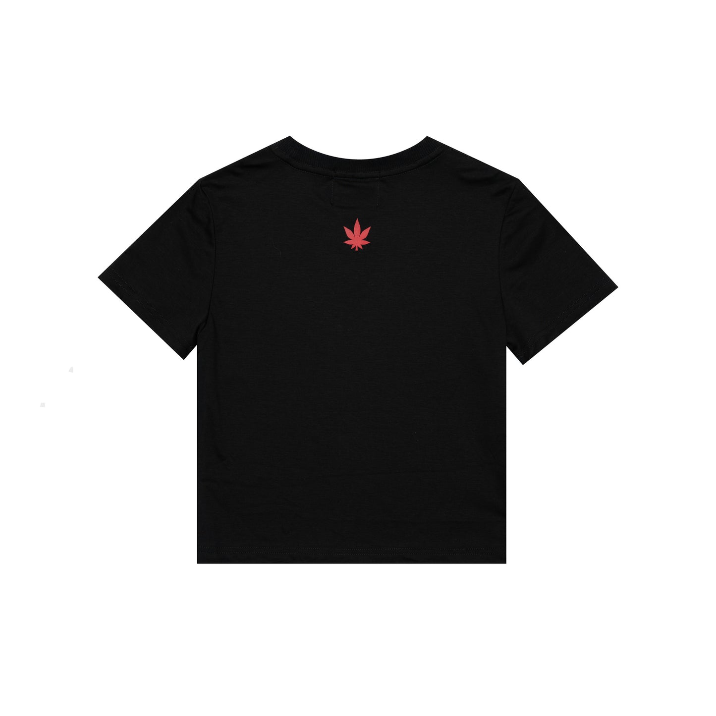 Dark Horse : Cursive Logo Crop Top Black