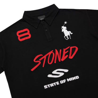 Dark horse : Eight Men Polo Shirt Black