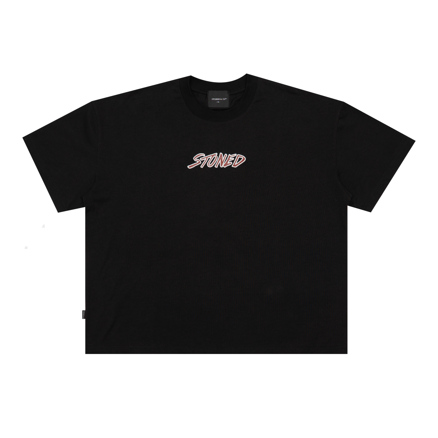 เสื้อยืดลายใบเมเปิลหนัง สีดำ | Dark Horse : Leather Maple Tee Black